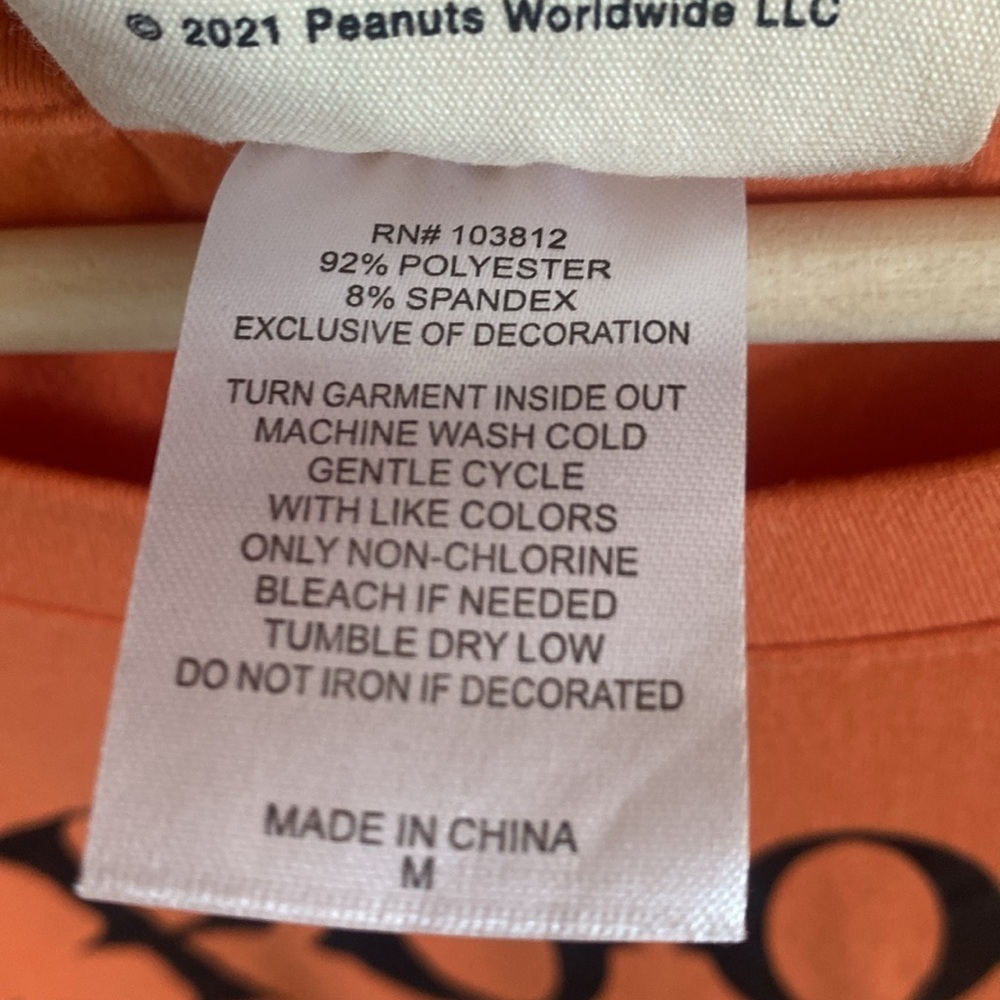 Munki Munki Women's Halloween Peanuts "Spooky" Orange Tee Size Medium - Picture 3 of 7